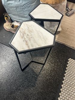 Marble Nightstand / Side Tables for sale - 18” tall