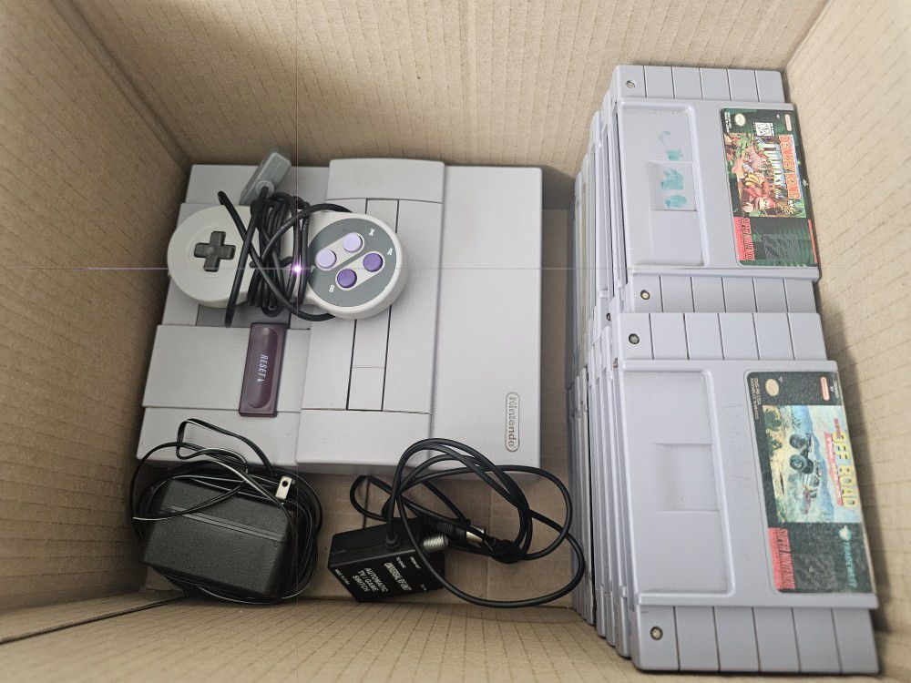 Super Nintendo System And Games 