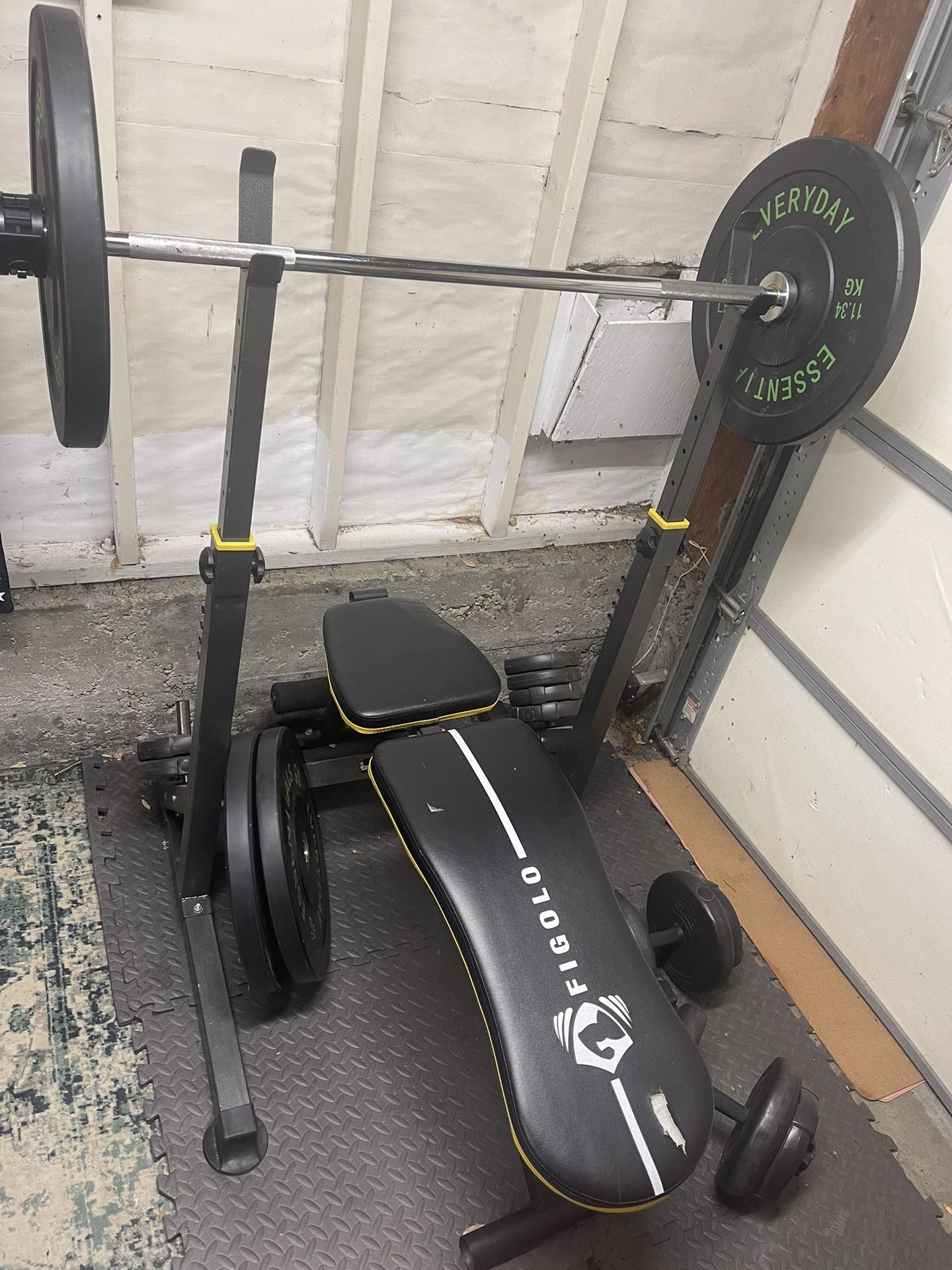Bench Press With Bar And Weighs