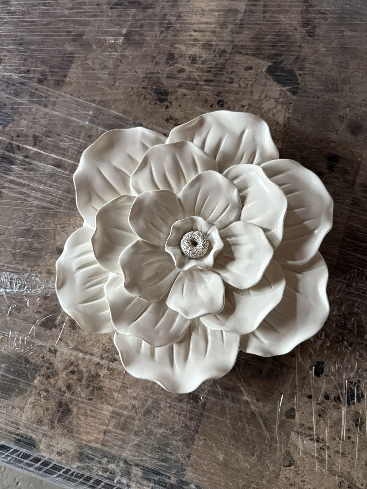 Flor De Porcelana Para Colgar En La Pared