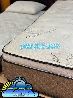 Royal Memory foam Queen mattress and Boxspring bed set Colchon y tambor