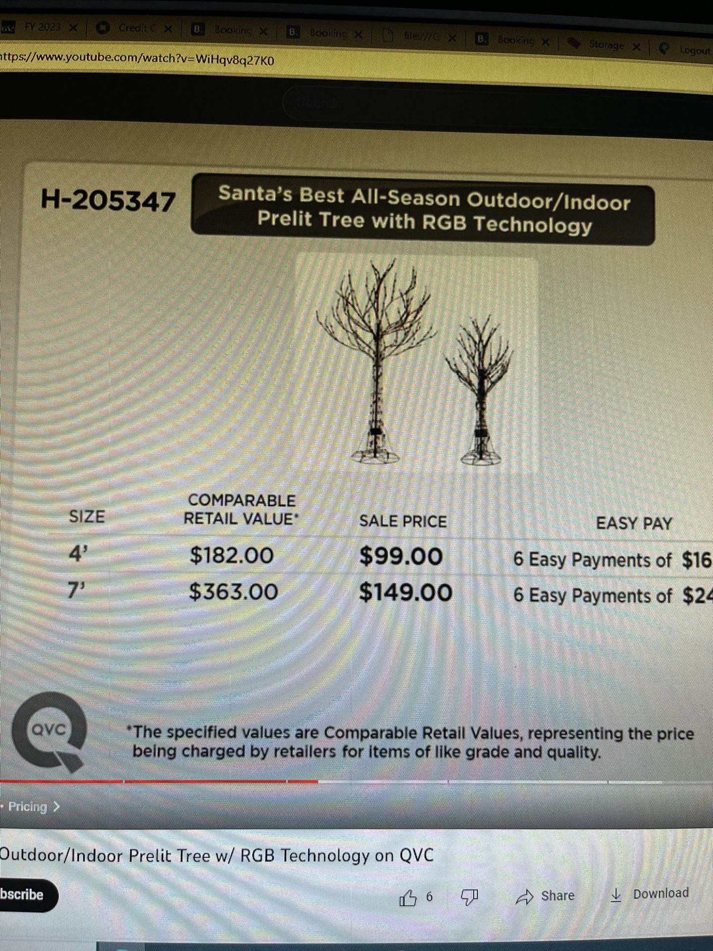 Santa’s Best All-Season Prelit Brown Wire Tree with RGB Technology