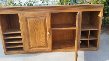 Oak shadow box shelf
