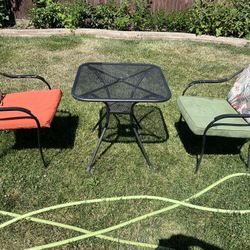 Wrought Iron Table And Chairs 