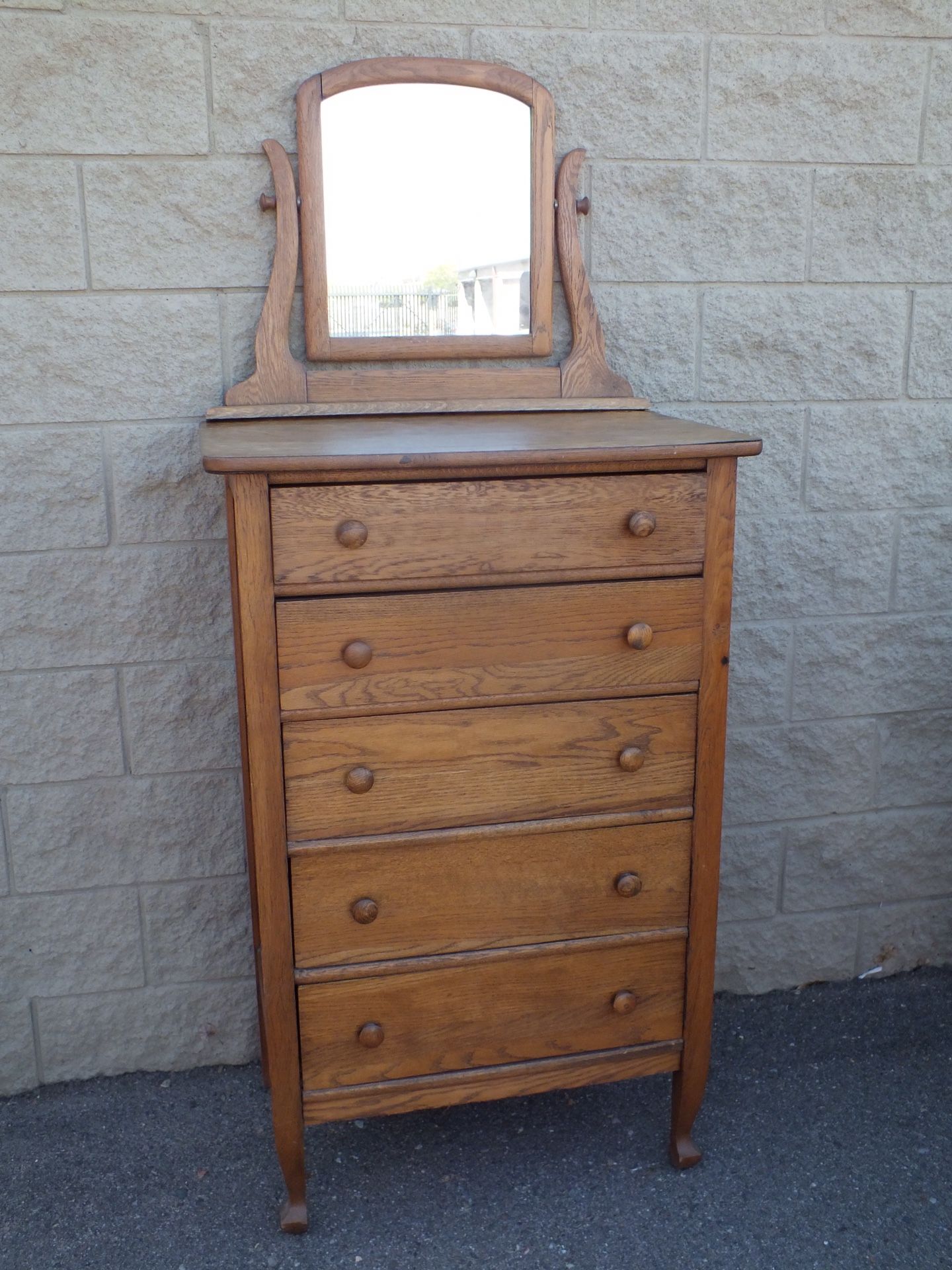 Antique Dresser with Mirror on Top
