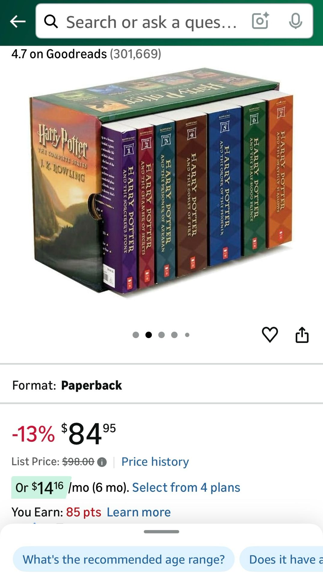 BRAND NEW SET HARRY POTTER