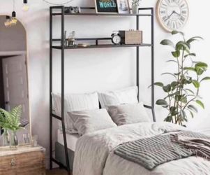 Over-The-Bed Storage for Twin & XL Twin Beds, Espresso/Black