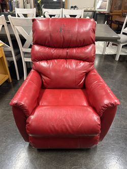 Red Leather LaZboy Armchair