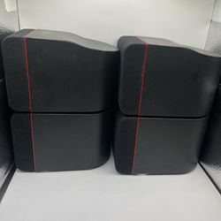 Bose Double Cube Pair legendary Redline  Speakers Acoustimass Surround Sound Thumbnail