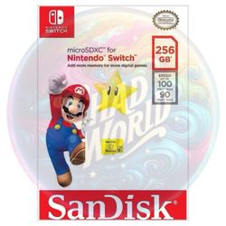 Memory Card SanDisk 256GB microSDXC Micro SD Card for Nintendo Switch - Brand New, Sealed and Unopened