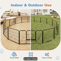 NEW 16 Panel 24” Metal Pet Playpen/Yard