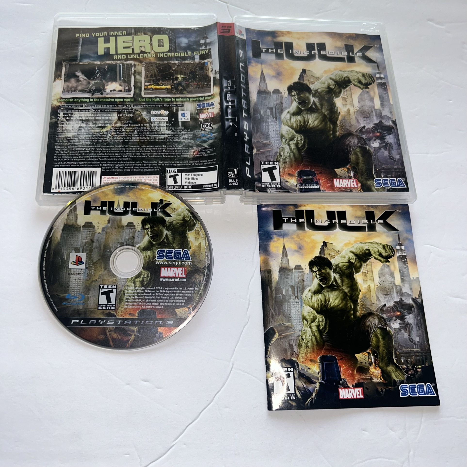PlayStation PS3 The Incredible Hulk