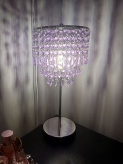 Lavender crystal lamp