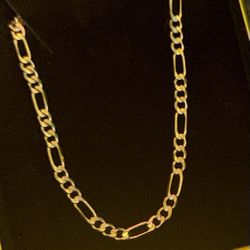 10k solid yellow gold figaro Chain