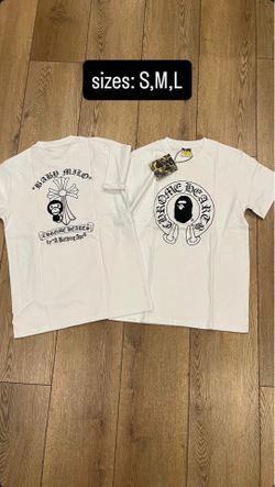 Chrome heart bape tee