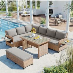 Brand New In Box 5-Piece Outdoor Rattan Sectional Sofa Set