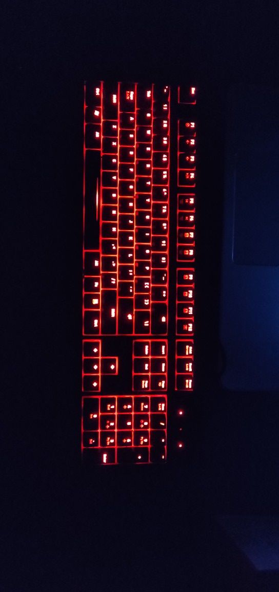 Fanatic gear RUSH red LED keyboard with cherry MX Blue switches