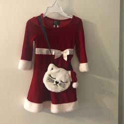 Girls Size 2T Christmas Dress with Purse