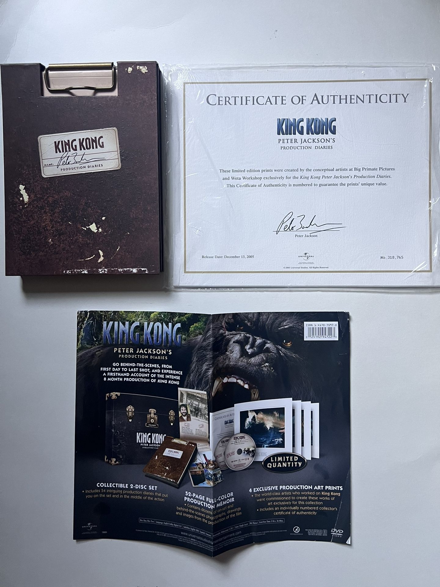 King Kong Peter Jackson’s Production Diaries 2005 dvd