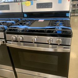 New Scratch And Dent GE 5 Burner Gas Stove Stainless Steel 6 Months Warranty 