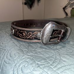 Men’s Ariat Floral Embossed Belt 42