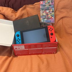 Nintendo Switch with mariokart 8 deluxe