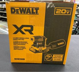 NEW DEWALT DCW200B 20V MAX XR 1/4 Variable Speed Sheet Sander