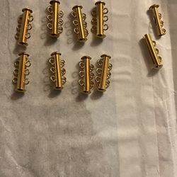 14K Gold Fill Magnet Tube Clasp 3 Strand, Layered Necklace clasp, Magnetic clasp for jewelry making, Magnetic Slider Clasp GF681- Each $20