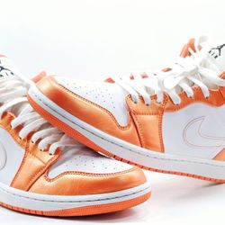 2021 Nike Air Jordan 1 Mid SE Electro Orange Black White Retro SZ 10 (DM3531-800