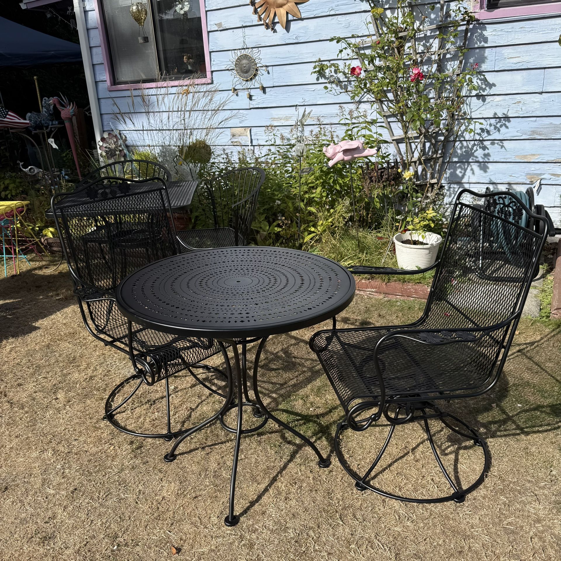 Woodard Wrought Iron Bistro Set