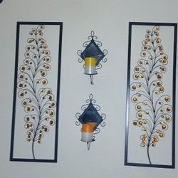 4  Decorative Hanging Black Metal Wall Decorations