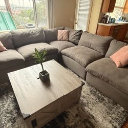 Brand New Couch / Coffee Table And Plant 