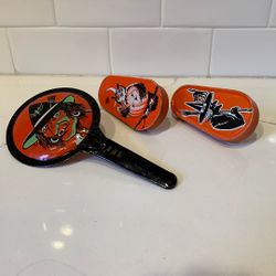 Vintage Metal Halloween Noise Makers Set Of 3