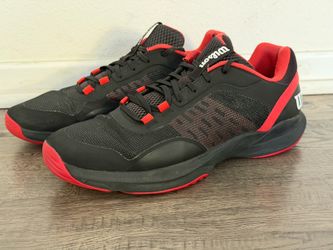 Wilson Men’s Hurakn Padel Shoes Black/Red Size 10