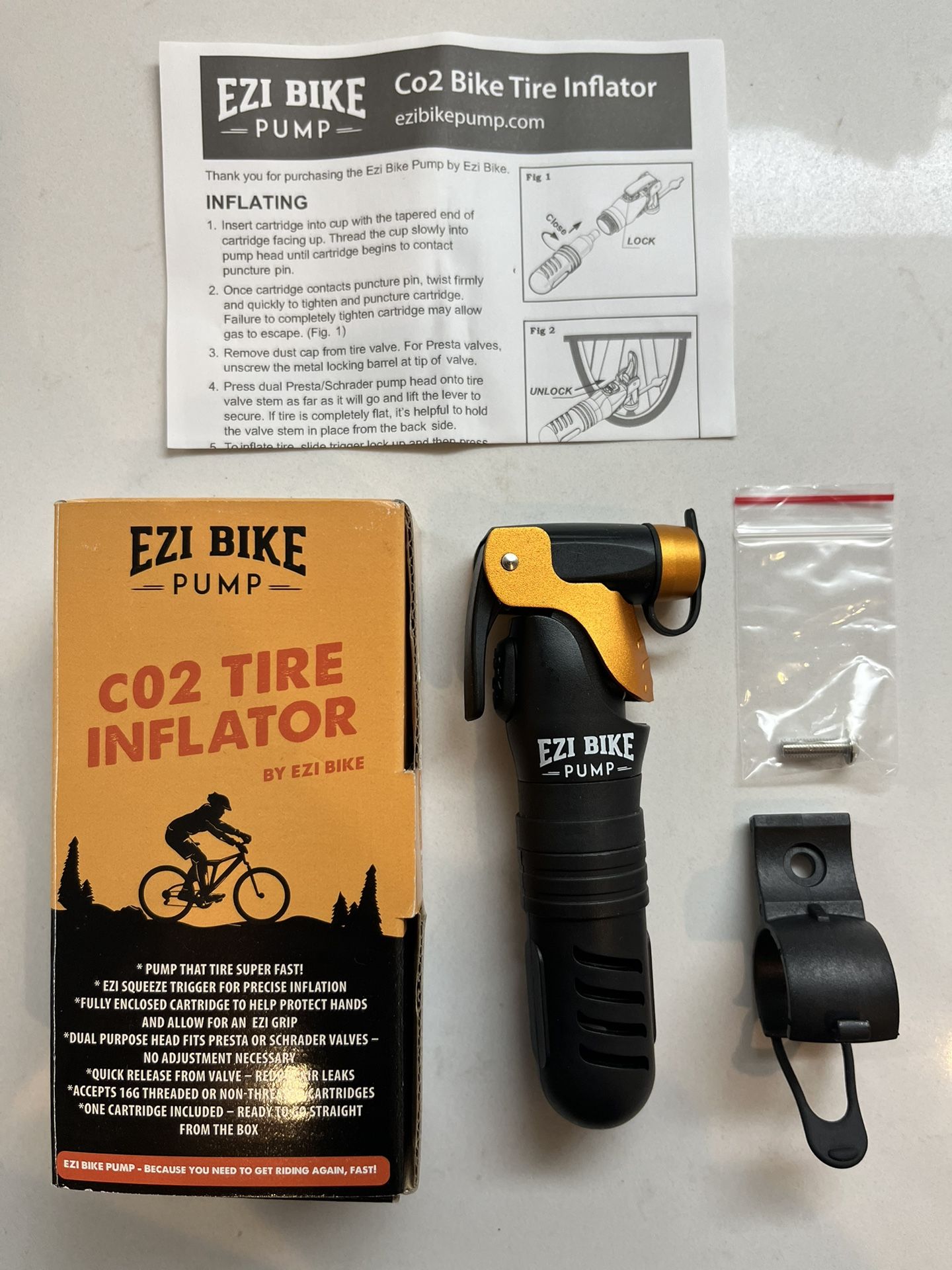 Brand New Ezi Bike Pump CO2 Tire Inflator