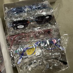 Assorted Boxes Of Reading Glasses, Sunglasses, And Fabric Cases. 