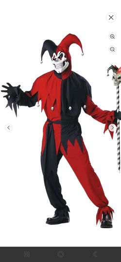 Evil Jester Halloween Costume Set
