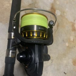 Daiwa DG5000 (w/ Braid), Penn Slammer (6’6” 30-80lb Line) Reel And Rod Combo 