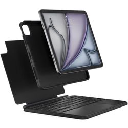 Brydge Air MAX+ Wireless Keyboard Case with Multi-Touch Trackpad for iPad Air 11" & iPad Pro 11", Detachable Magnetic SnapFit Case, Black