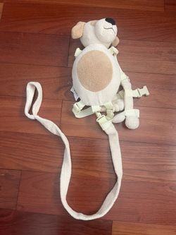 Plush Dog Backpack With Leash For Kids