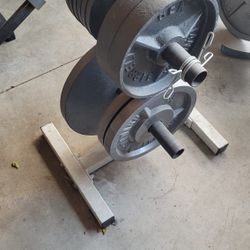 Olympic Weights With Weight Trees And Bars