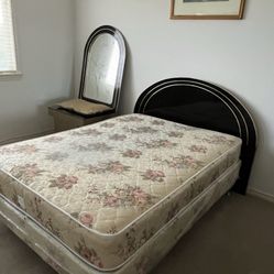 Sleek Black Lacquer Bedroom Set – Priced to Sell Fast!