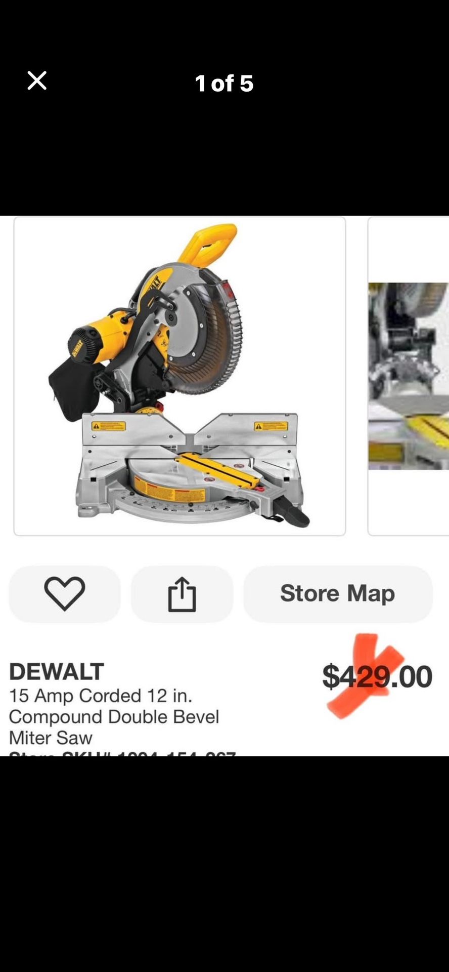 DEWALT 15 Amp Corded 12 in. Compound Double Bevel Miter Saw