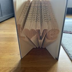 Love folded book art