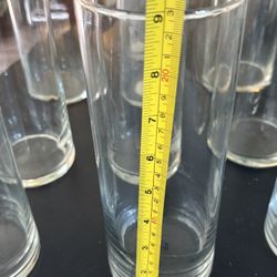10 Cylinder Flower Vases 9” H