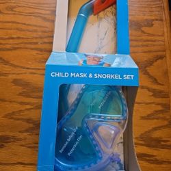 Dolfino 3+ Child Snorkle & Mask Set Combo Blue Summer Pool Water New