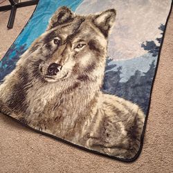 Wolf Dog Blanket 