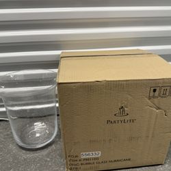 Partylite Bubble Glass Hurricane Candle Holder 