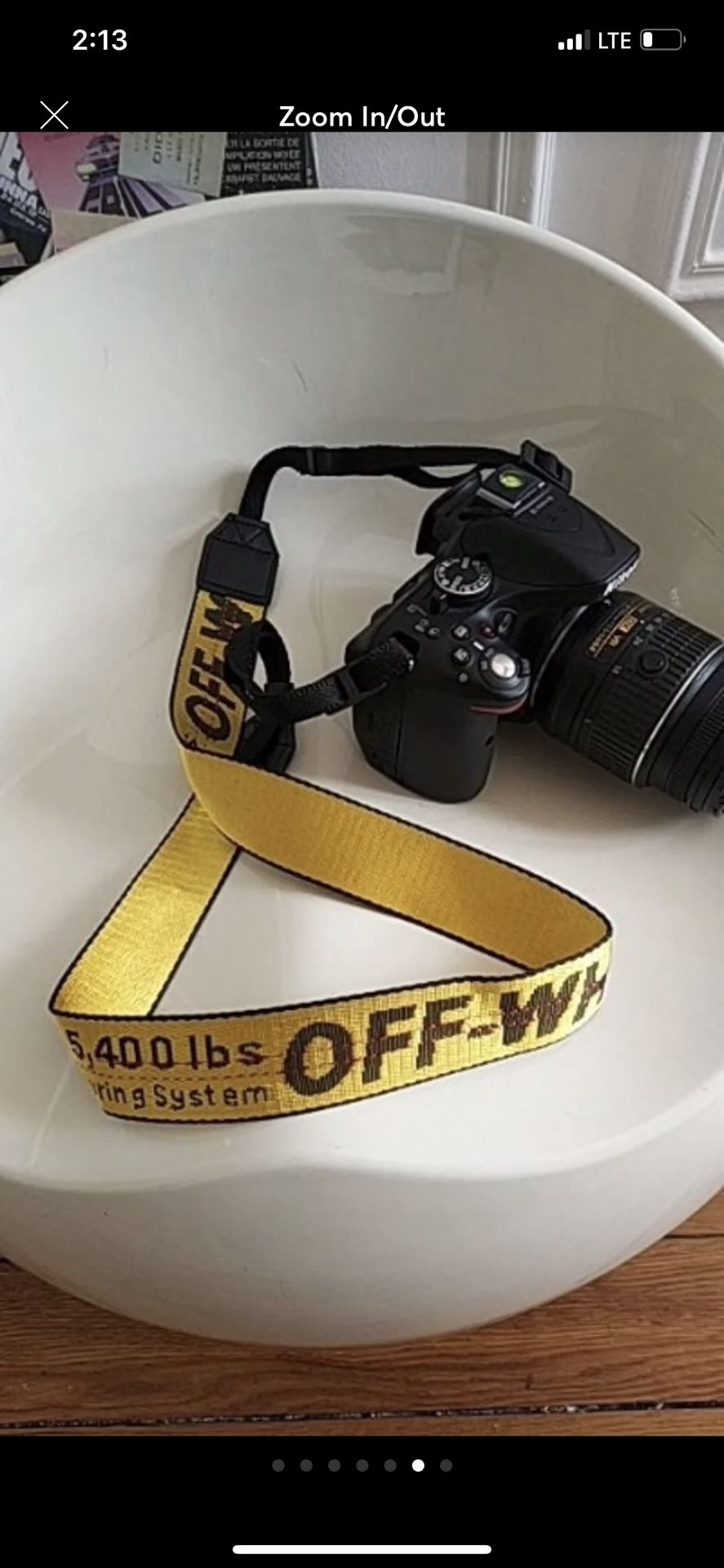 Off white camera strap Nikon Sony canon dslr STRAP ONLY