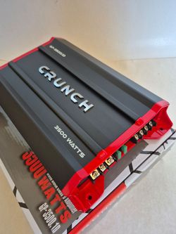 CRUNCH 3500 WATTS MONOBLOCK 1 OHM STABLE BUILT IN CROSSOVER WITH BASS CONTROL CAR AMPLIFIER